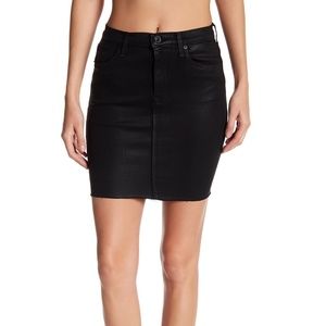 Robbie High Waist Coated Denim Skirt